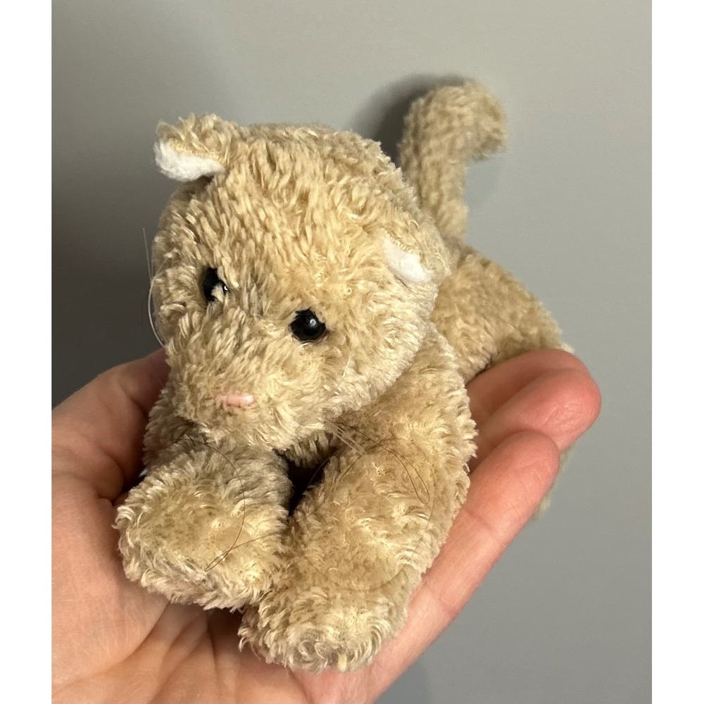 Gund Friskees Tan Kitten Cat Plush Stuffed Animal Red Collar 60015 6.5 Inch